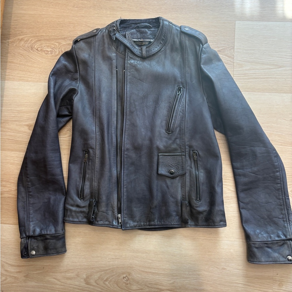 Golden Goose women’s motorcycle jacket size small. Dark brown